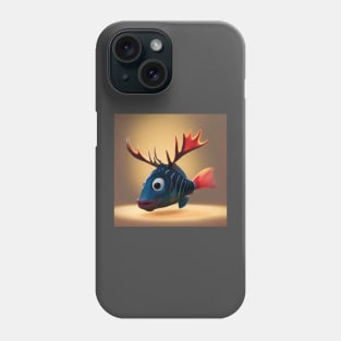 Cute Fantasy Fish with Antlers Phone Case