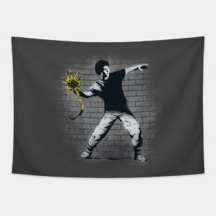 Alien Thrower Tapestry