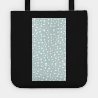 Delicatulip | Floral Pattern | Light Blue and White Tote