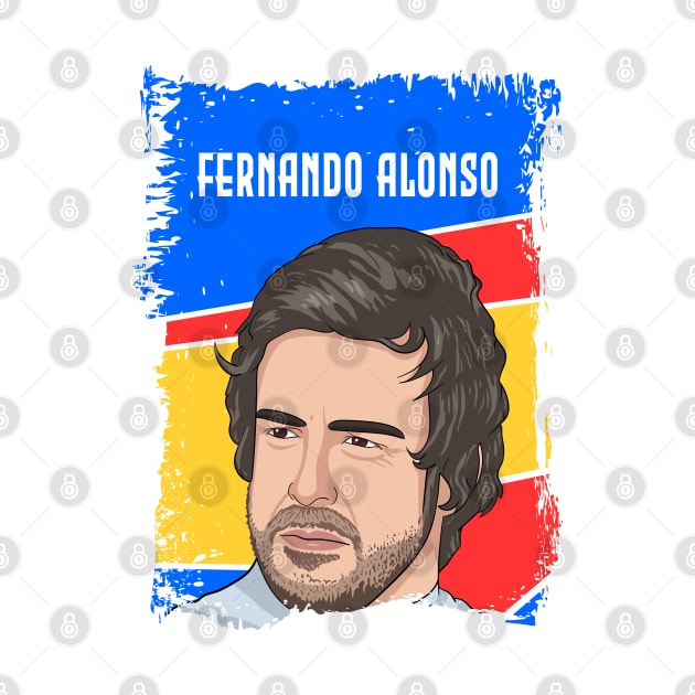 Fernando Alonso Illustration Tribute by Mandra