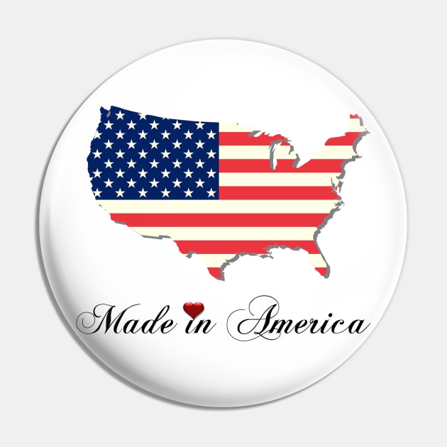Made in America Pin by CarolineArts