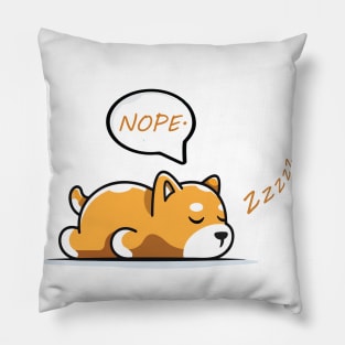 funny lazy dog Pillow