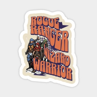 Rogue, Range, Wizard, Warrior Fantasy RPG D-20 Magnet