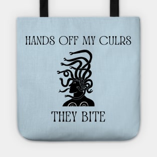 Hands off my curls, they bite Tote