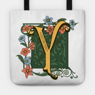 Art Nouveau Letter Y, Ornamental Letter Y, Art Deco Tote