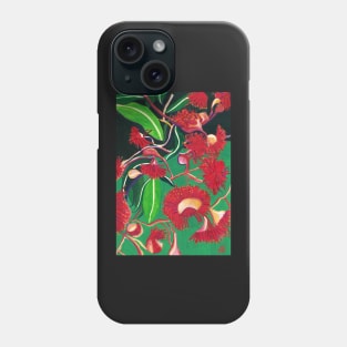 Australian Native Red Gumnut Flowers by Leah Gay Phone Case