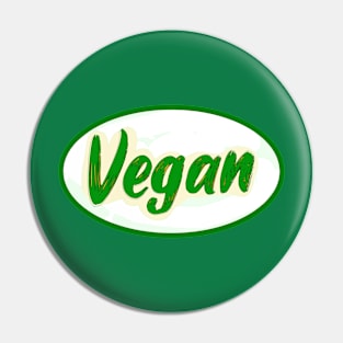 Vegans save Lives Healthy Green and Lean Pin