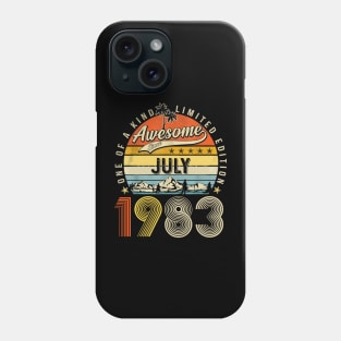 Awesome Since July 1983 Vintage 40th Birthday Phone Case