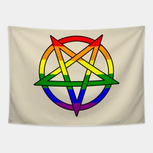 Rainbow Pentacle Tapestry