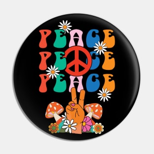 Peace Peace Peace Pin