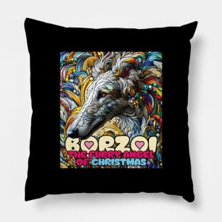 Borzoi, the furry angel of Christmas. I love borzois. Pillow