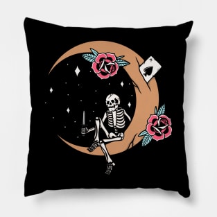 Rose and moon Pillow