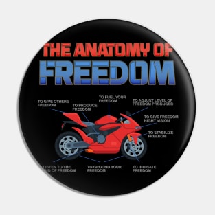 Motorcycle Gift, The Anatomy Of Freedom Shirt, Biker Lover Gift, Gift For Biker, Motor Cross, Motorcycle Anatomy Pin