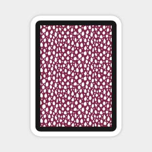 Red and White Spot Dalmatian Pattern Magnet