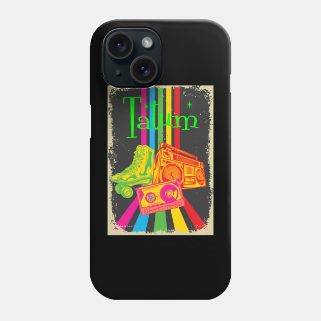 Tatum Vintage 80's Skates Boombox Phone Case by heybert00