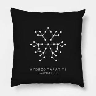 Hydroxyapatite Molecular Structure - Black Pillow