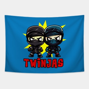 Twinjas Ninja Twins Siblings Twin Boys Tapestry