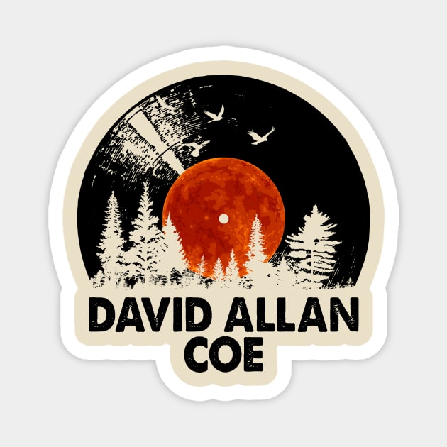 David Name Record Music Forest Gift Magnet by Mountain River Landscape