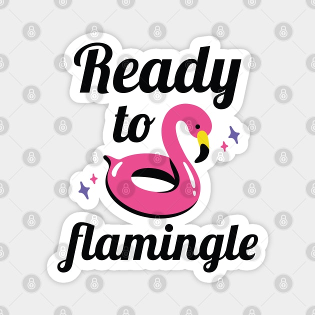 Ready To Flamingle Magnet by LuckyFoxDesigns