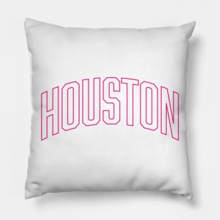 Houston Hot Pink Outline Pillow