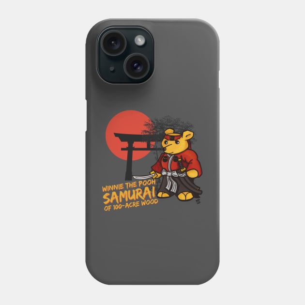 Winnie The Pooh - Samurai of 100-Acre Wood Phone Case by Alt World Studios