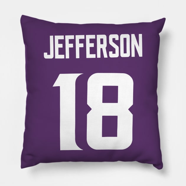 justin jefferson minnesota vikings Pillow by Indranunik