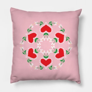 Hearts and Flowers Pillow