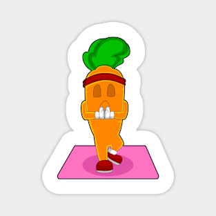 Carrot Yoga Gymnastics Magnet