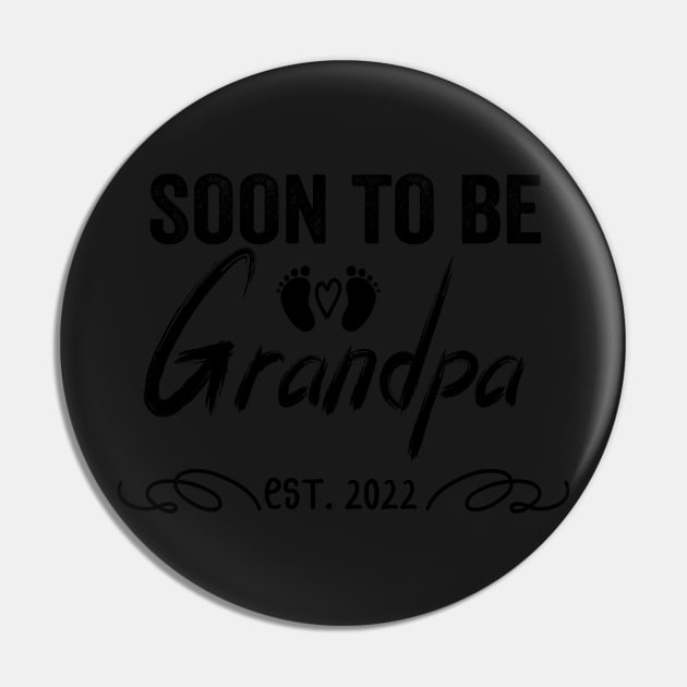 Soon To Be Grandpa Est 2022 Funny Pregnancy Pin by shopcherroukia