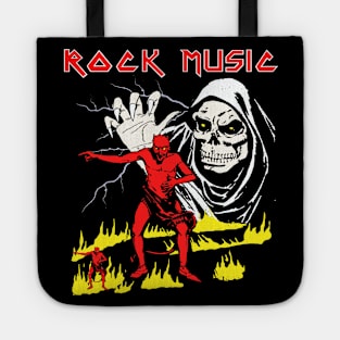 Rock Music Generic Music Band Heavy Metal 80s Very Cool Tote