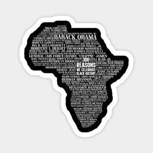 100 Reasons we celebrate black history, Africa, Black History, typography Magnet
