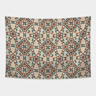 Moroccan pattern 2 (brown and blue) Tapestry