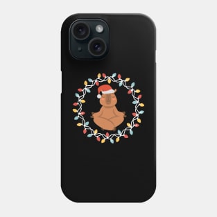 Funny Capybara Yoga Christmas Phone Case