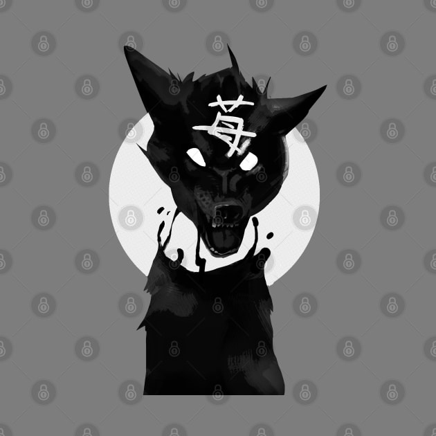 Inugami Japanese Demon Dog Spirit Yokai by vantadote