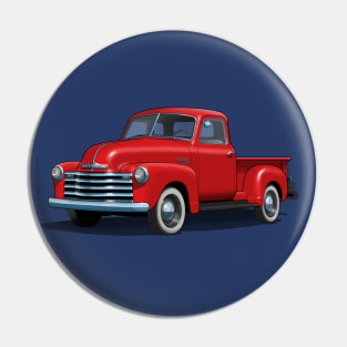 red 1949 chevrolet pick up truck Pin