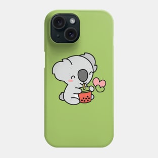 Cute Koala Bear Sipping Bubble Tea - Kawaii Boba Phone Case