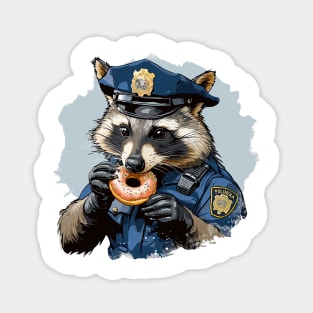 police raccoon Magnet