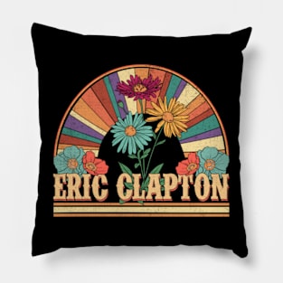 Clapton Flowers Name Personalized Gifts Retro Style Pillow