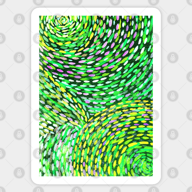 Light Spiral Merry Go Round Neon Green Spiral Art Sticker Teepublic