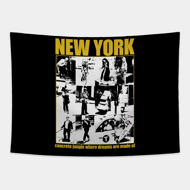 new yorker grunge Tapestry by Genetics art