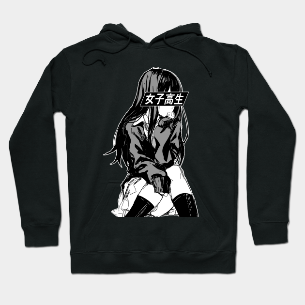 Anime Legend Printed Black Hoodie  STYLEXO