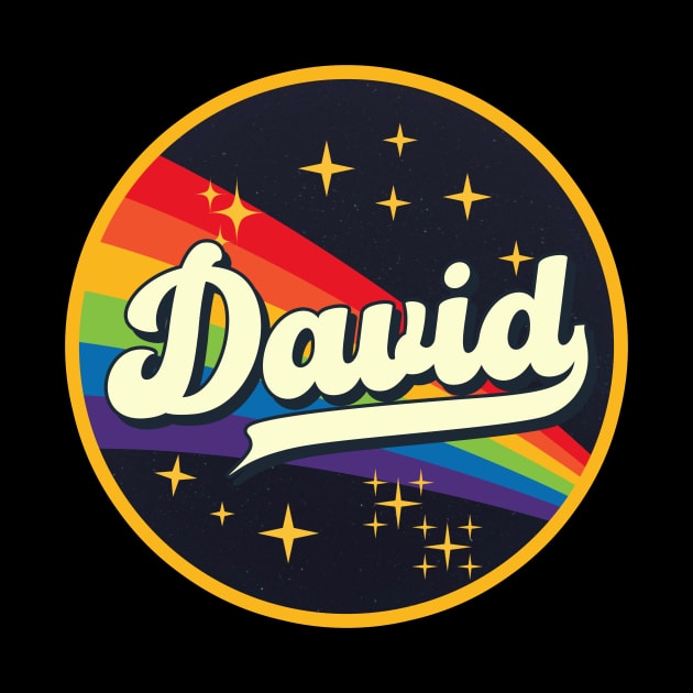 David // Rainbow In Space Vintage Style by LMW Art