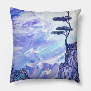 strength to stand alone blue shade Pillow