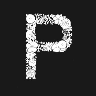 Floral Letter P T-Shirt