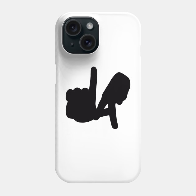 LA Hands Silhouette, Black Phone Case by Niemand