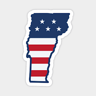 Stars and Stripes Vermont Magnet