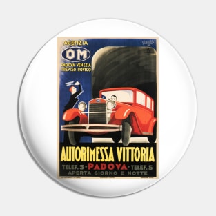 Autorimessa Vittoria Italy Padova Vintage Car Pin