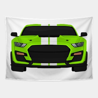 Shelby GT500 2020 Grabber-Lime + White Stripes Tapestry