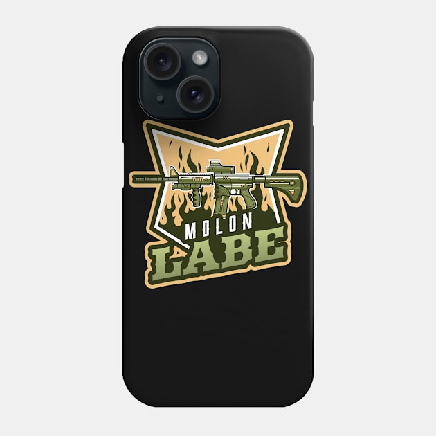 Rifle | Molon Labe Phone Case by Mega Tee Store