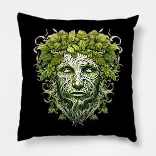 Green Man Pillow